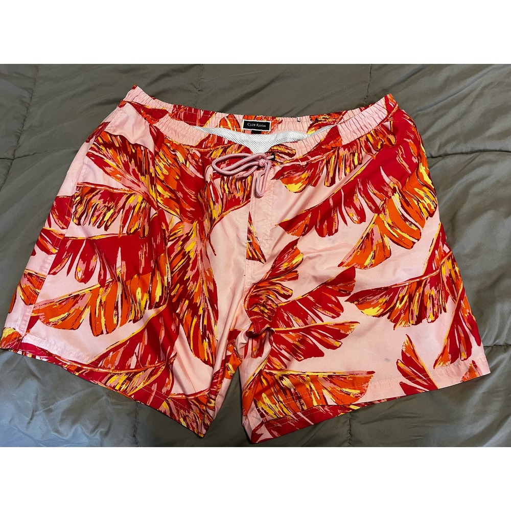 Men's Club Room Pink Floral Swim Shorts size XXL